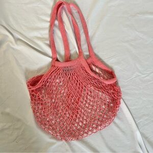 GUUD Pink French Market Mesh Tote Bag // 100% cotton